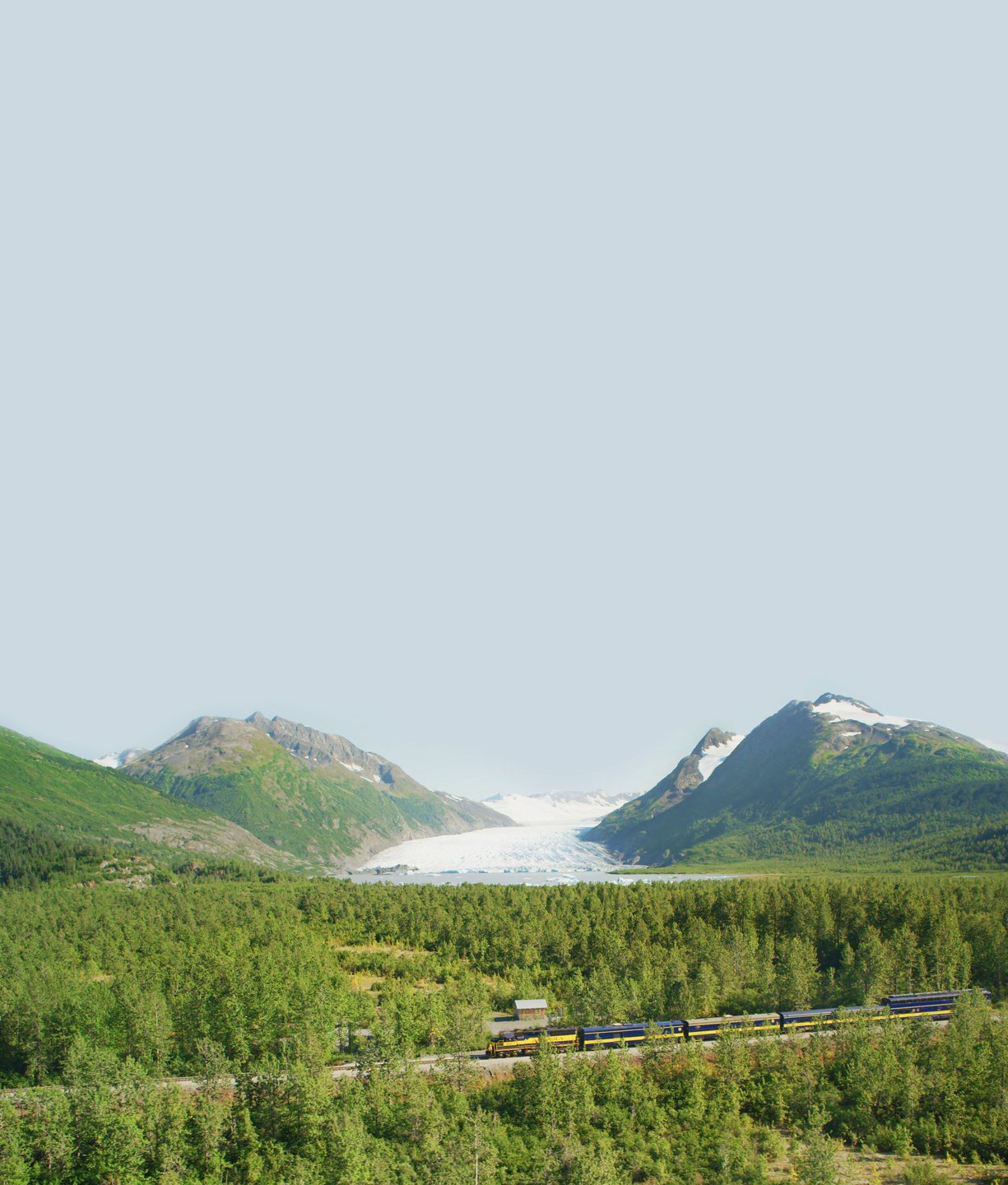 Spencer Glacier Whistle Stop with a 1.3-mile trail to Spencer Lake and views of Spencer Glacier